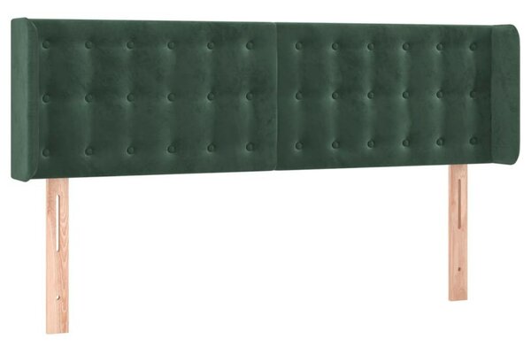 Bársony Fejtámla LED-del - Sötétzöld - 147cm