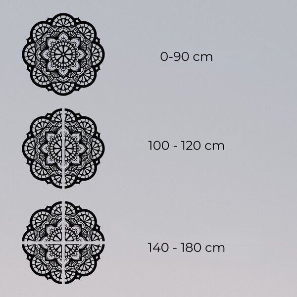 Fából készült fali dekoráció mandala fény - LUMINA