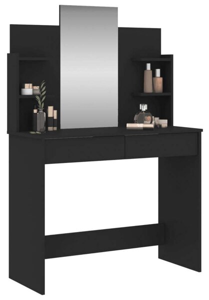 VidaXL Sminkasztal - Fekete - 96x39x142 cm