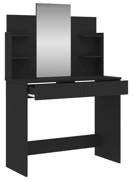 VidaXL Sminkasztal - Fekete - 96x39x142 cm