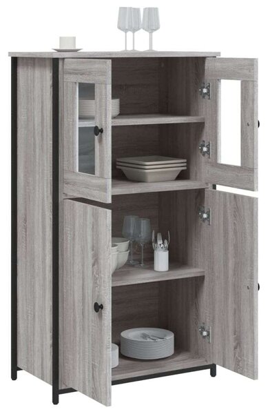 VidaXL szürke sonoma színű szerelt fa magasszekrény 62 x 32 x 106,5 cm