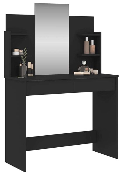 VidaXL Sminkasztal - Fekete - 96x39x142 cm