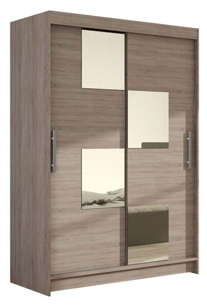 Gardróbszekrény Closico Pacron III, Laminált forgácslap, 200x120x58cm, Triufel tölgy