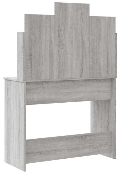 LED-es Sminkasztal - Szürke Sonoma - 96x40x142 cm