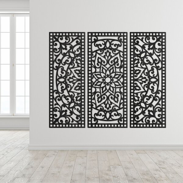 Faldekoráció háromrészes mandala panel | AURELIA