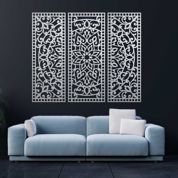 Faldekoráció háromrészes mandala panel | AURELIA