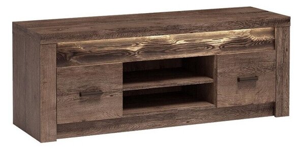 TV-állvány Serfeno 106, Laminált forgácslap, 53x137x42cm, Sötét hamuszürke