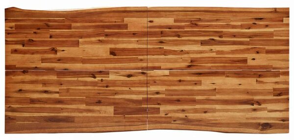 VidaXL Akácfa Étkezőasztal - Természetes Él - 200x90x75 cm