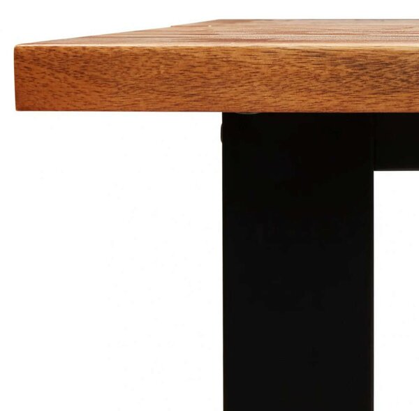 VidaXL Akácfa Étkezőasztal - Természetes Él - 200x90x75 cm