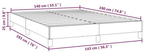 VidaXL Bársony Ágykeret - Sötétkék - 120x200 cm