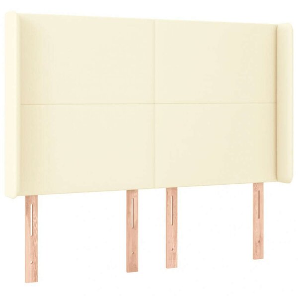 VidaXL krémszínű műbőr LED-es fejtámla 147x16x118/128 cm