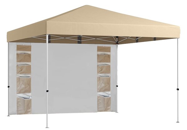 Pavilon hátfallal, zsebekkel 3x3x2,8 m, bézs
