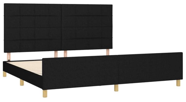 VidaXL Fejtámlás Ágykeret - 200x200 cm - Fekete