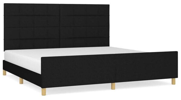 VidaXL Fejtámlás Ágykeret - 200x200 cm - Fekete
