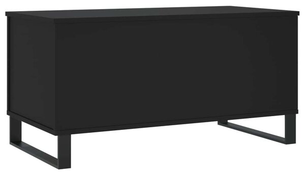 Modern Felemelhető Dohányzóasztal - Fekete - 90x44,5x45 cm