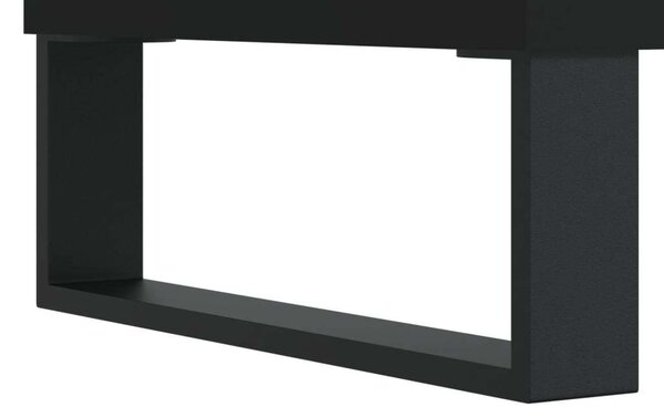 Modern Felemelhető Dohányzóasztal - Fekete - 90x44,5x45 cm