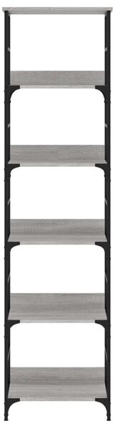 Ipari Fa Könyvespolc - 5 Polc - 50x33x188,5 cm