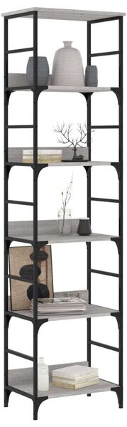 Ipari Fa Könyvespolc - 5 Polc - 50x33x188,5 cm