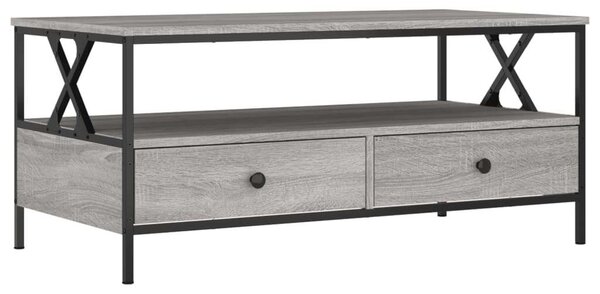 Modern Dohányzóasztal - Szürke Sonoma - 100x51x45 cm