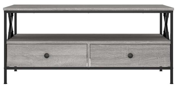 Modern Dohányzóasztal - Szürke Sonoma - 100x51x45 cm