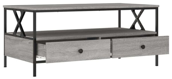 Modern Dohányzóasztal - Szürke Sonoma - 100x51x45 cm