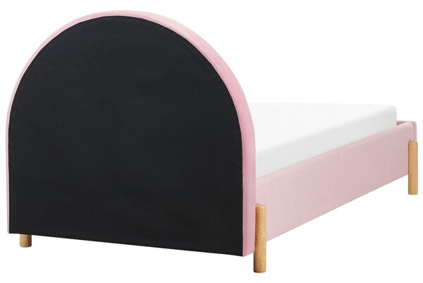 Gyerekágy Bársony ANET 90 x 200 cm Rózsaszín