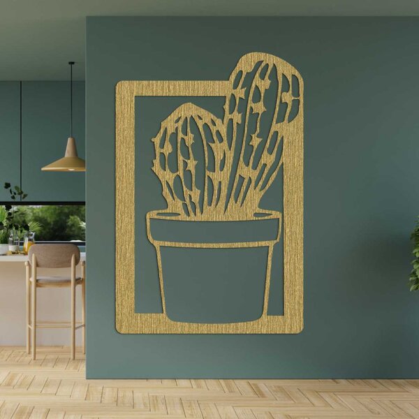 Designer fa falfestmény növényi motívummal - ELIEE