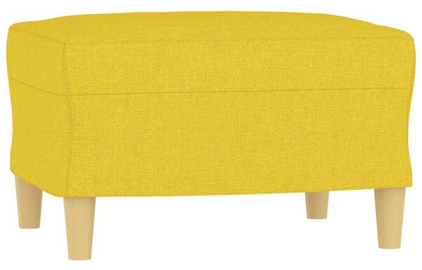 VidaXL világossárga szövet kanapéfotel lábtartóval 60 cm