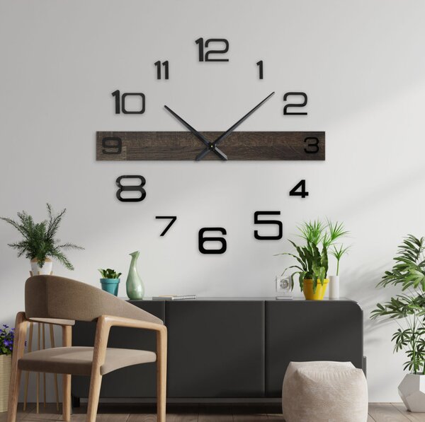 Minimalista elegáns falióra tölgyfából - POPOKLES
