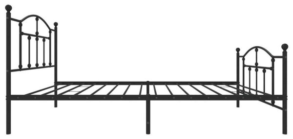 VidaXL Fém Ágykeret - Fekete - 100x200 cm
