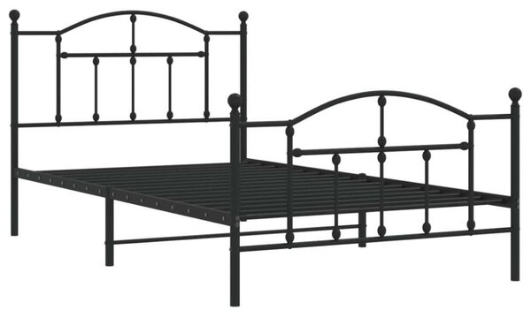 VidaXL Fém Ágykeret - Fekete - 100x200 cm