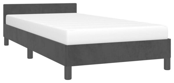 VidaXL fekete bársony ágykeret fejtámlával 100x200 cm