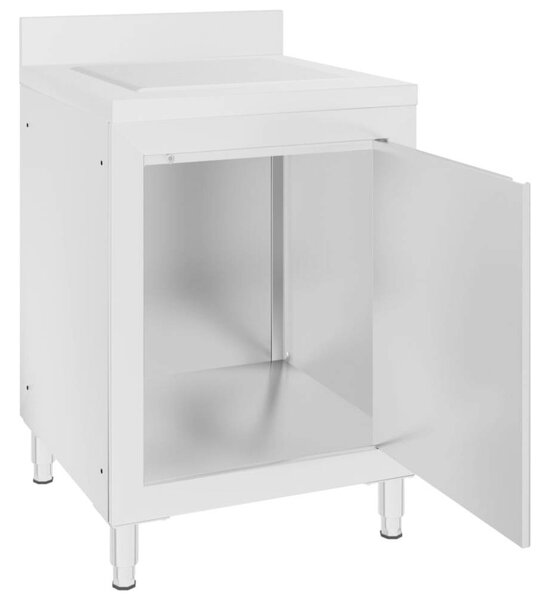 VidaXL Konyhai Szekrény - Rozsdamentes Acél - 60x60x96cm