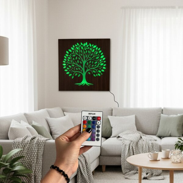 LED kép az Életfáról - fa dekoráció háttérvilágítással - KROWE