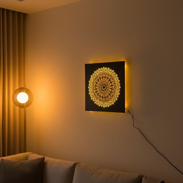LED-es fa festmény Mandala – háttérvilágítású mandala | BAKE