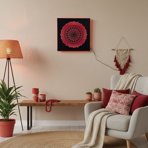 LED-es fa festmény Mandala – háttérvilágítású mandala | BAKE