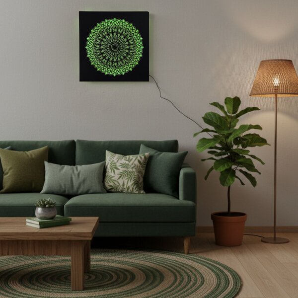 LED-es fa festmény Mandala – háttérvilágítású mandala | BAKE