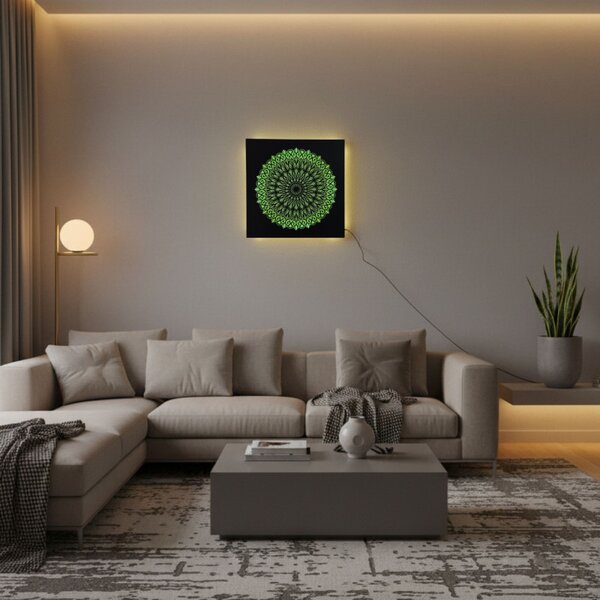 LED-es fa festmény Mandala – háttérvilágítású mandala | BAKE