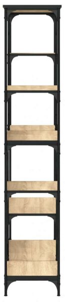 Polcrendszer - Ipari Stílus - Sonoma Tölgy - 99x35,5x176 cm