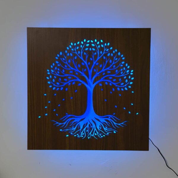 LED fa kép - Életfa RGB háttérvilágítással - KLARMA