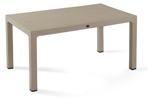 Wood 150 Famintázatú Re-műanyag Asztal Cappucino