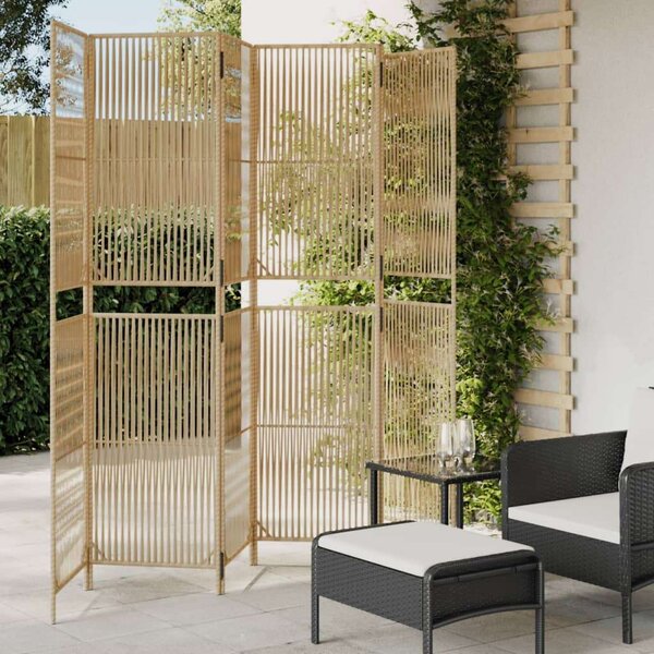 VidaXL Polyrattan Térelválasztó - Bézs - 6 Panel - 294x200cm