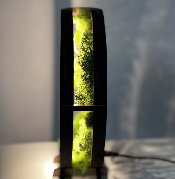 Szabályozható LED asztaldekoráció | Wenge dió