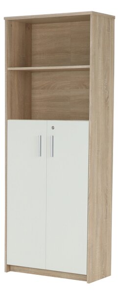 Regál szekrénnyel Hansa 2 NEW 10 (sonoma tölgy + fehér)