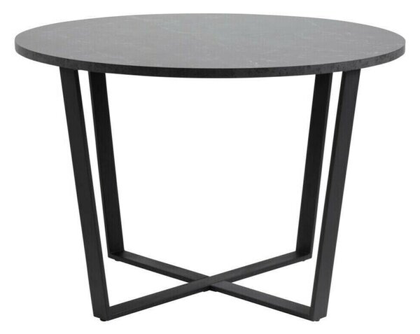 Asztal Norsica 309, 75cm, Fekete márvány, Fekete