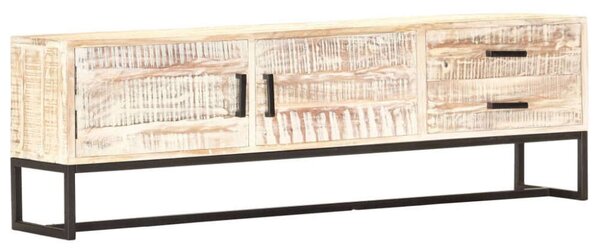 VidaXL Akácfa TV-szekrény - Fehér - 140x30x45 cm