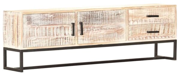 VidaXL Akácfa TV-szekrény - Fehér - 140x30x45 cm