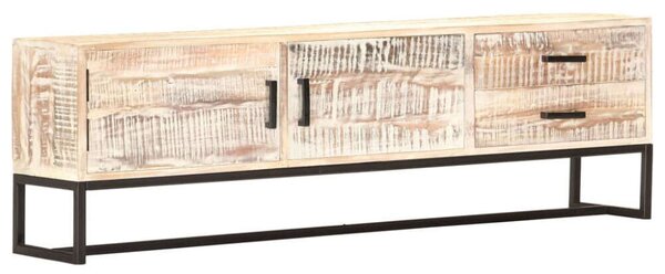 VidaXL Akácfa TV-szekrény - Fehér - 140x30x45 cm