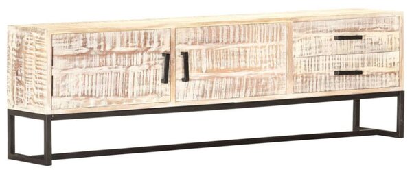 VidaXL Akácfa TV-szekrény - Fehér - 140x30x45 cm