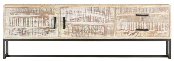 VidaXL Akácfa TV-szekrény - Fehér - 140x30x45 cm